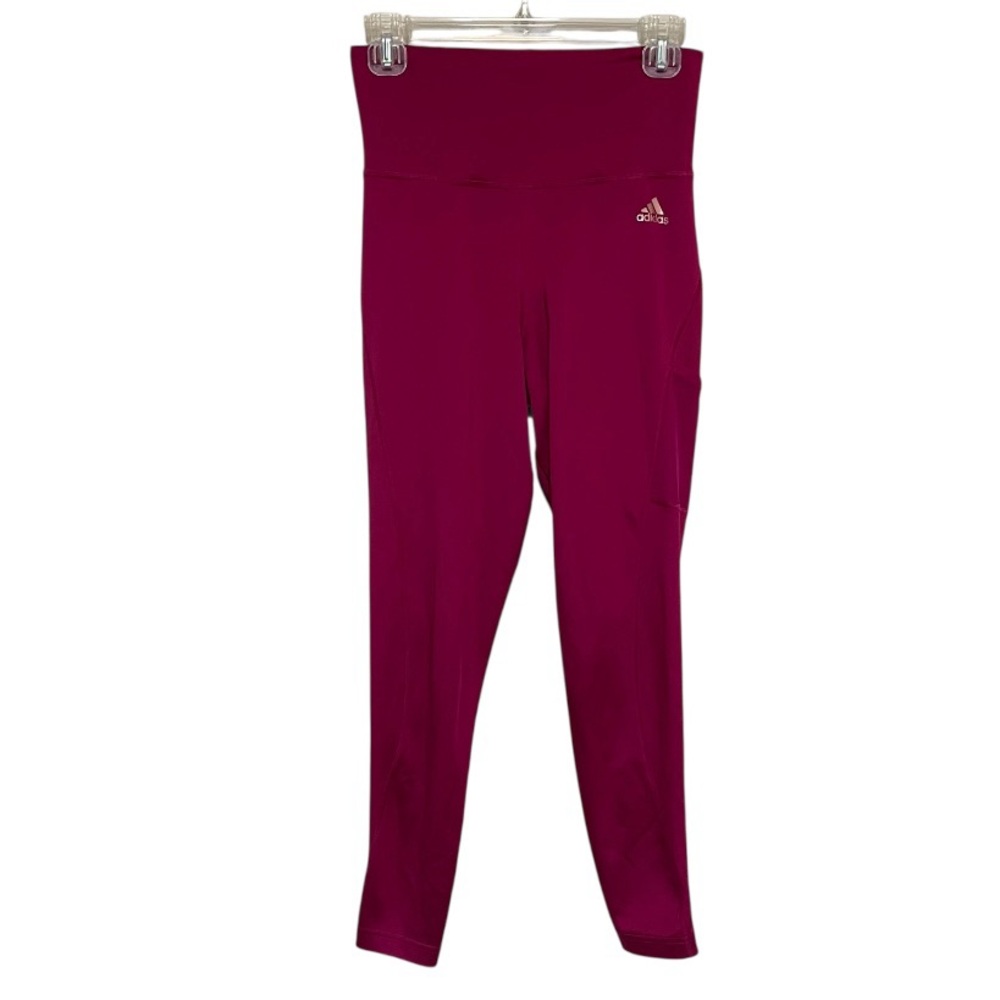 Adidas Primegreen Leggings High Rise Athletic Activewear Workout Magenta Women S